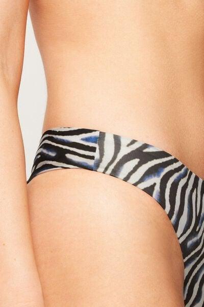 Black / White Safari Luxe Brazilian Bikini Bottoms, 5701_573Z, large image number 3