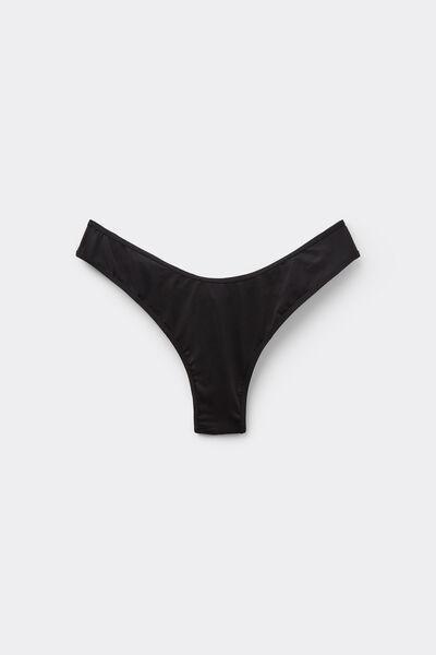 Black High-Cut Bikini Bottoms, , large image number 2