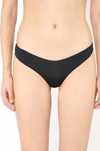 Black V-Cut Brazilian Bikini Bottoms, , large image number 0