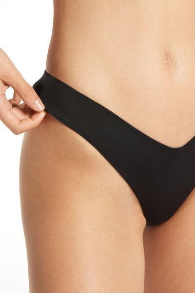Black V-Cut Brazilian Bikini Bottoms, , large image number 3