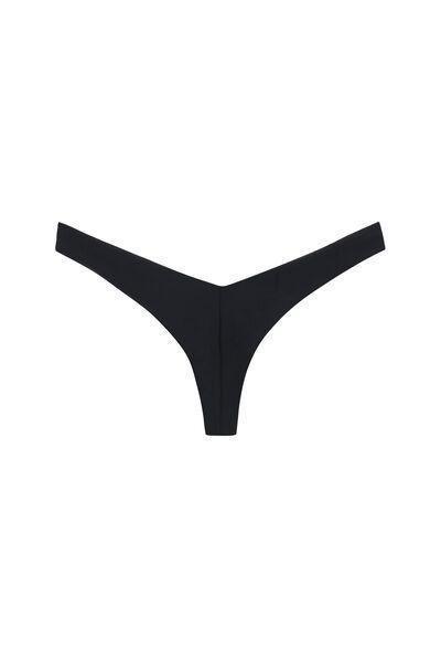 Black V-Cut Brazilian Bikini Bottoms, , large image number 5