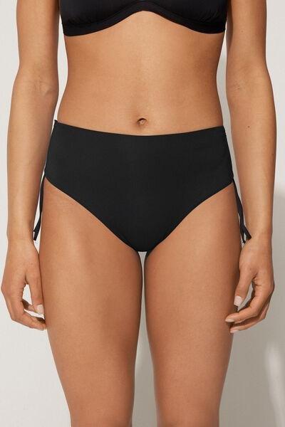 Black High-Waist Brazilian Bikini Briefs, , large image number 0