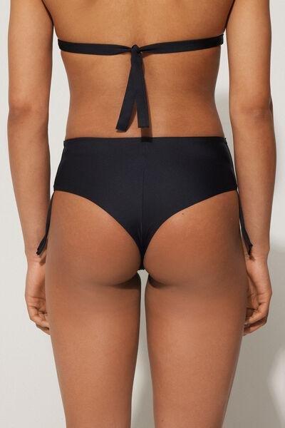 Black High-Waist Brazilian Bikini Briefs, , large image number 2