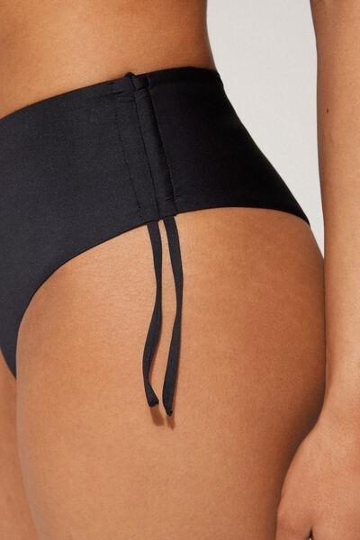 Black High-Waist Brazilian Bikini Briefs, , large image number 3