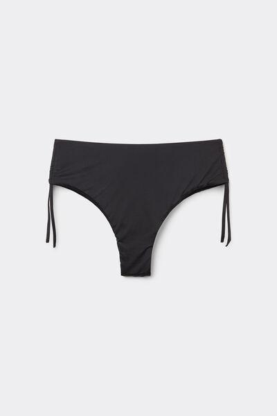 Black High-Waist Brazilian Bikini Briefs, , large image number 4