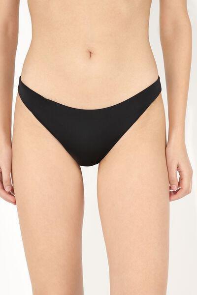 Black Plain Brazilian Bikini Bottoms, , large image number 0