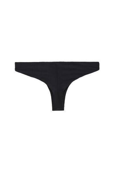 Black Plain Brazilian Bikini Bottoms, , large image number 5