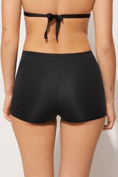 Black Recycled Microfibre Bikini Shorts, , large image number 2