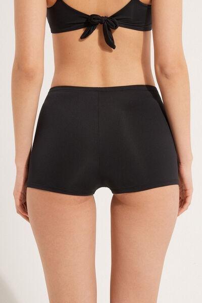 Black Recycled Microfibre Bikini Shorts, , large image number 2
