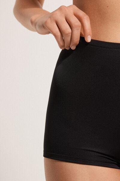 Black Recycled Microfibre Bikini Shorts, , large image number 3