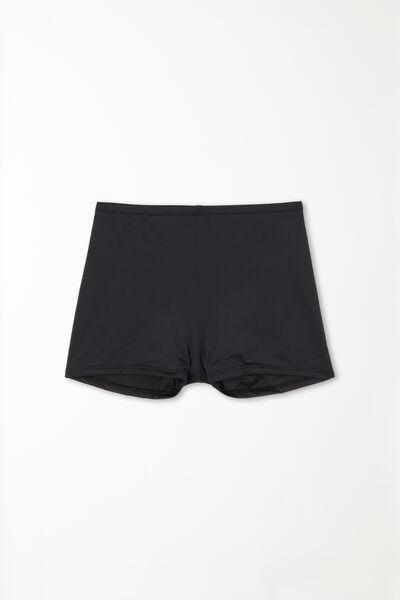 Black Recycled Microfibre Bikini Shorts, , large image number 4