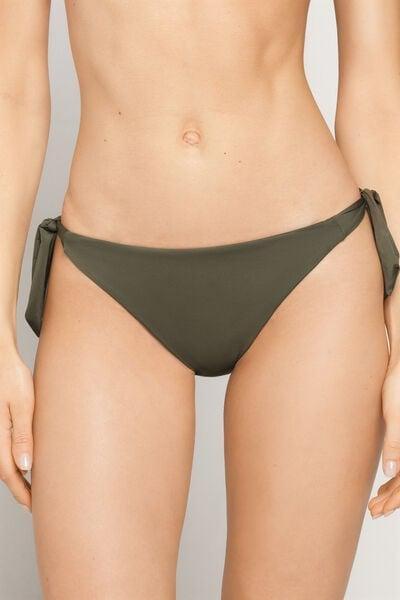 Green Timeless Look Tie Detail Bikini Bottoms, 5701_226Z, large image number 1
