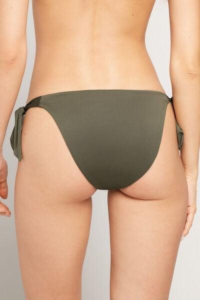Green Timeless Look Tie Detail Bikini Bottoms, 5701_226Z, large image number 2