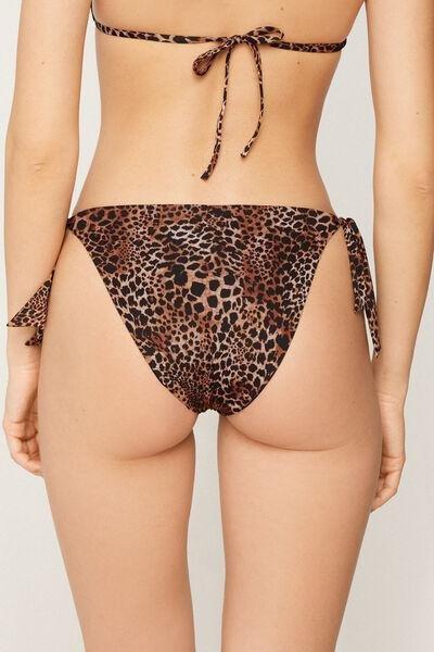 Brown Savage Sun Tie-Detail Bikini Bottoms, 5701_294Z, large image number 2