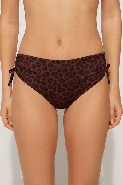 Brown High-Waist Bikini Briefs, , large image number 0