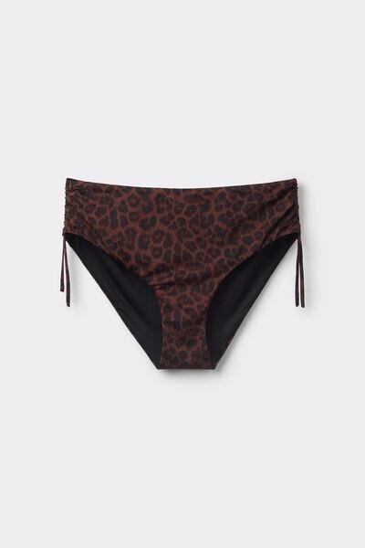 Brown High-Waist Bikini Briefs, , large image number 4