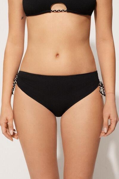 Black High-Waist Bikini Briefs, , large image number 0