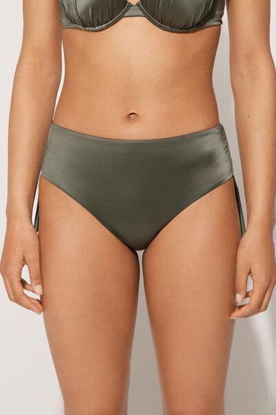 Green High-Waist Bikini Briefs, , large image number 0