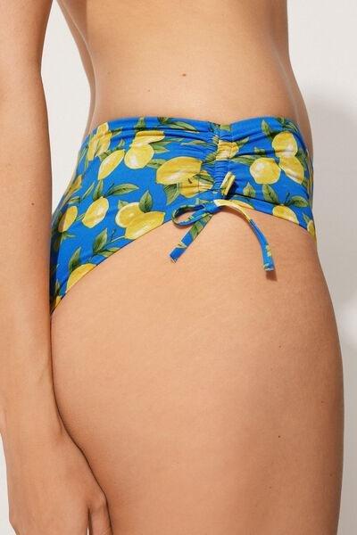 Yellow High Waist Bikini Bottoms, 5701_900Y, large image number 3
