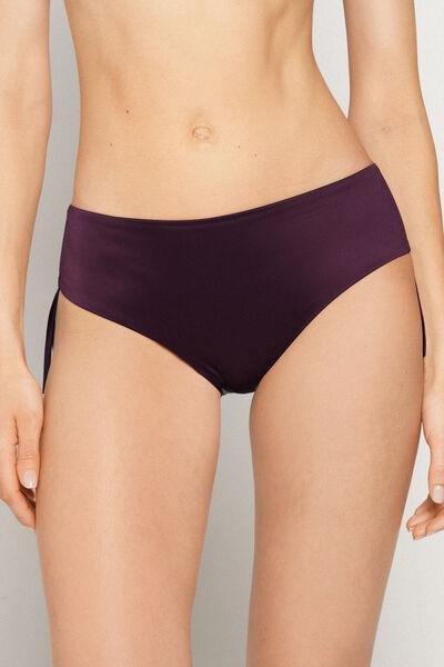 Burgundy Shiny Glam High-Cut Bikini Bottoms, 5701_282Z, large image number 1