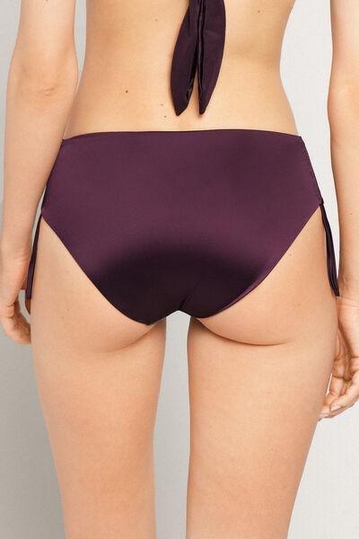 Burgundy Shiny Glam High-Cut Bikini Bottoms, 5701_282Z, large image number 2