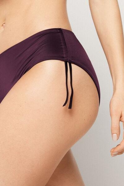 Burgundy Shiny Glam High-Cut Bikini Bottoms, 5701_282Z, large image number 3