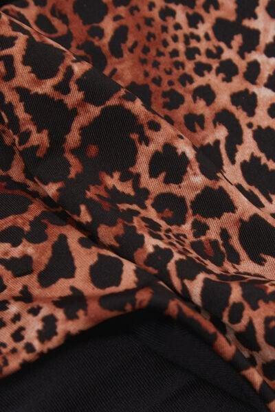 Brown Savage Sun Animal Print High Bikini Bottoms, 5701_294Z, large image number 5