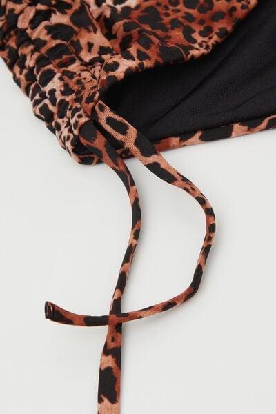 Brown Savage Sun Animal Print High Bikini Bottoms, 5701_294Z, large image number 6