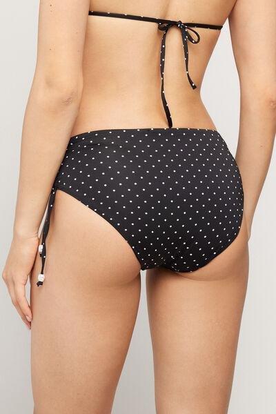 Black Polka Dot Bead High Bikini Bottoms, 5701_566Z, large image number 2