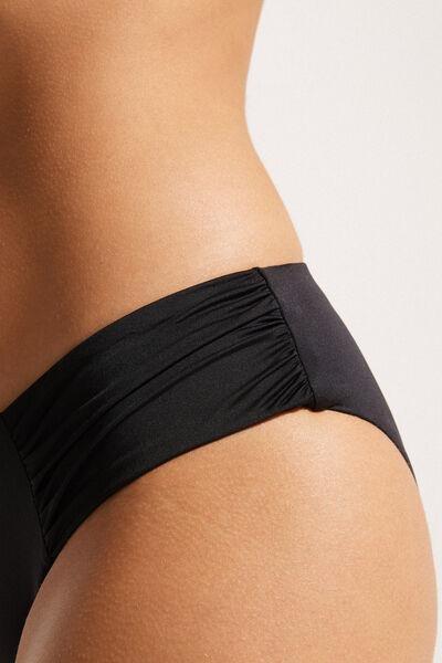 Black High-Waisted Ruched Bikini, , large image number 3