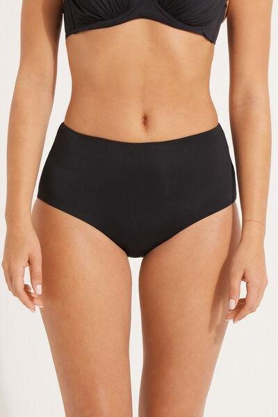 Black High-Waist Bikini Bottoms, , large image number 0