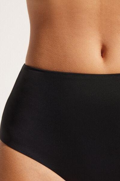 Black High-Waist Bikini Bottoms, , large image number 3