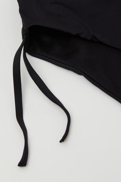 Black Recycled Micro High-Cut Bikini Bottoms, Black, large image number 5