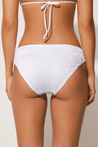 White Timeless Chevron Bikini Bottoms, White, large image number 2