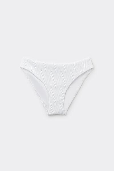 White Timeless Chevron Bikini Bottoms, White, large image number 4