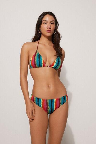 Multicolour Vibrant Stripes Bikini Briefs, , large image number 1
