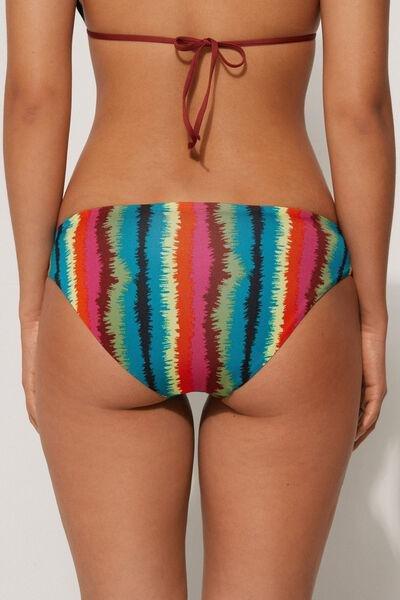 Multicolour Vibrant Stripes Bikini Briefs, , large image number 2