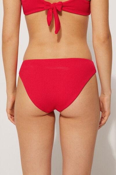 Red Ribbed Bikini Briefs, , large image number 2