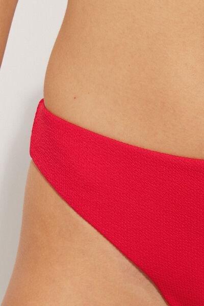 Red Ribbed Bikini Briefs, , large image number 3