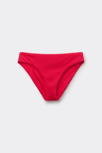 Red Ribbed Bikini Briefs, , large image number 4