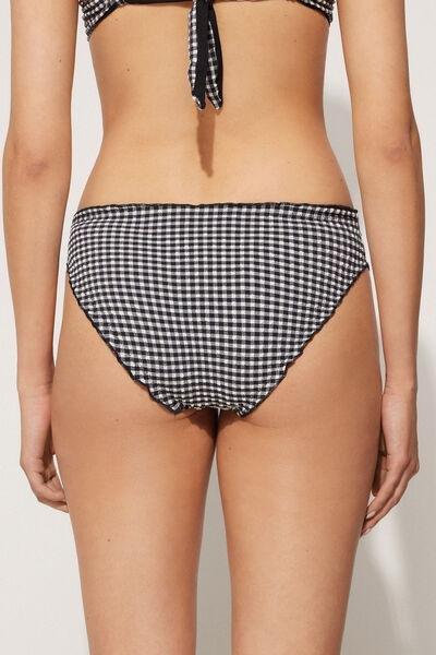 Black Printed Bikini Bottom, 5701_778Y, large image number 2