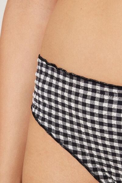 Black Printed Bikini Bottom, 5701_778Y, large image number 3