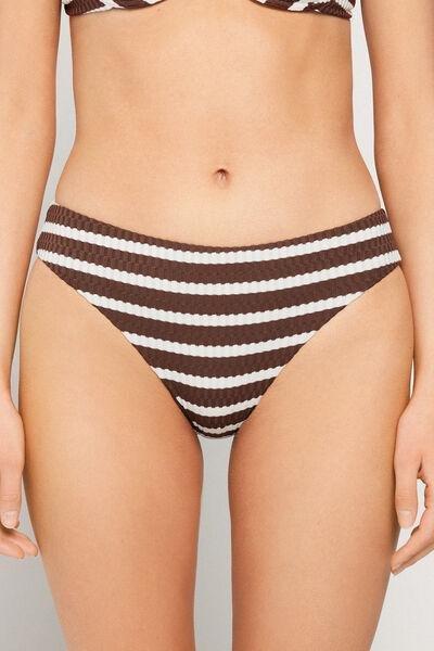 Brown Desert Stripes Classic Bikini Bottoms, 5701_277Z, large image number 1