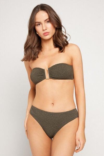 Green Crinkle Dune Classic Bikini Bottoms, 5701_226Z, medium