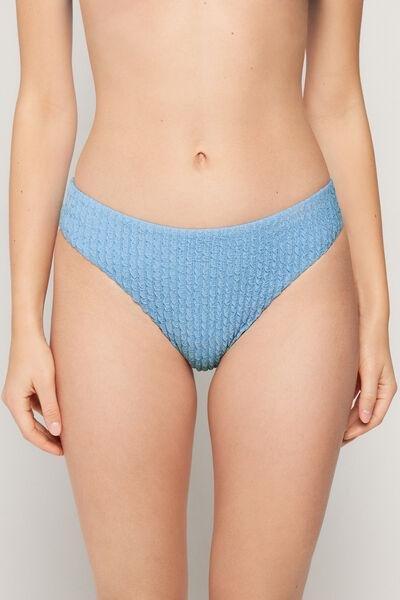 Blue Dreamy Texture Classic Bikini Bottoms, 5701_280Z, large image number 1