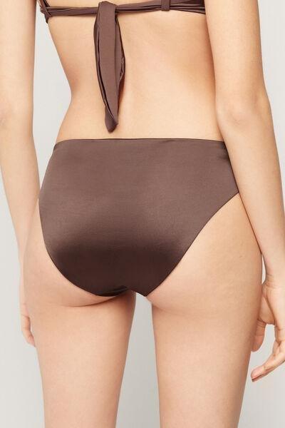Brown Classic Shiny Glam Bikini Bottoms, 5701_281Z, large image number 2