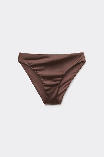 Brown Classic Shiny Glam Bikini Bottoms, 5701_281Z, large image number 4