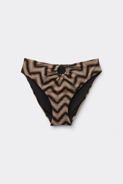 Brown Chevron Shine Bikini Bottoms, 5701_295Z, large image number 4