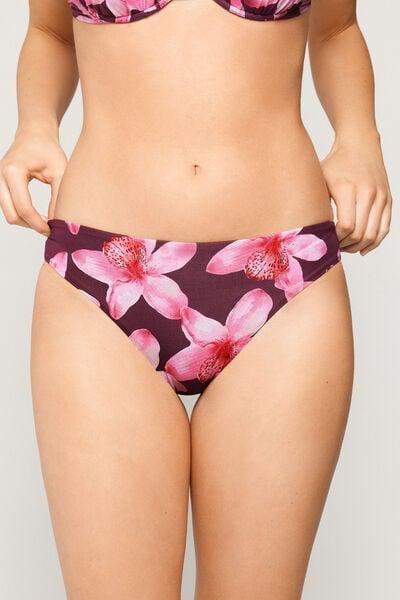 Pink Printed Hibiscool Classic Bikini Bottoms, 5701_571Z, large image number 1