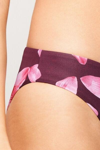 Pink Printed Hibiscool Classic Bikini Bottoms, 5701_571Z, large image number 3